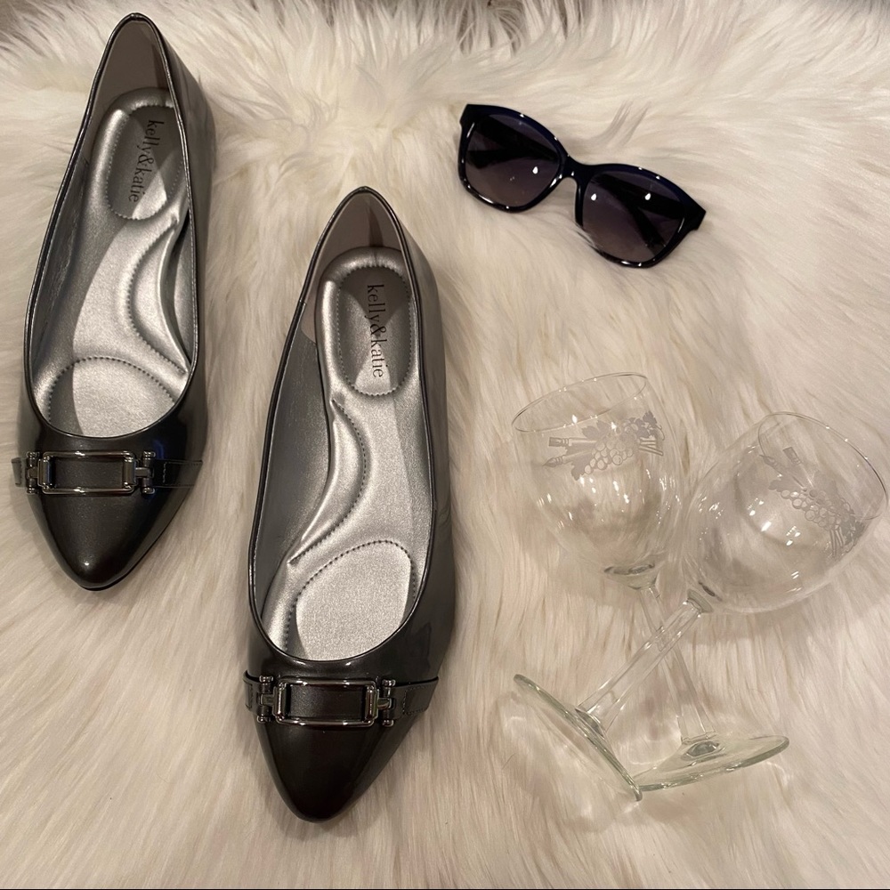Kelly & Katie Pewter Monet Flats